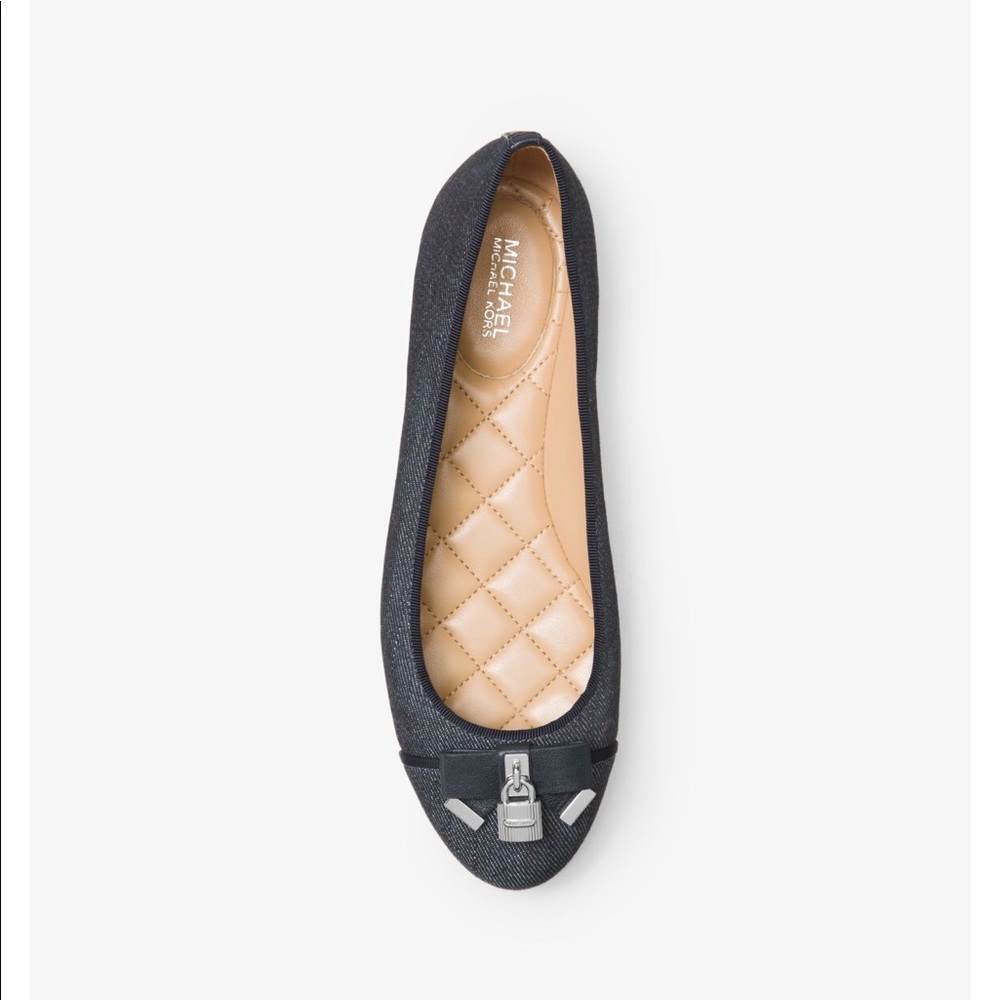 NWOT MICHAEL KORS Alice Denim Ballet Flat